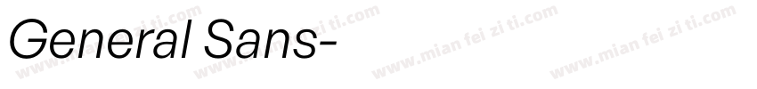 General Sans字体转换